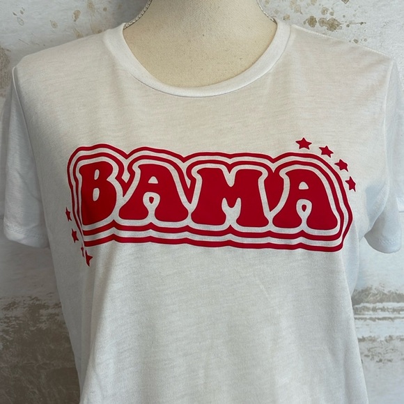 ALABAMA “BAMA” cropped white Tee - Picture 2 of 3